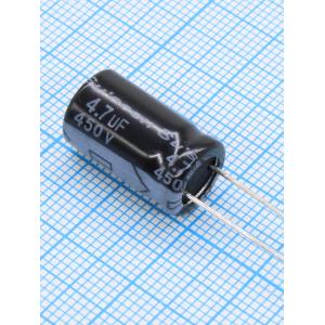 Конденсатор 4.7мкФ 450В 10*16мм 105С (упаковка 4шт) Suscon SE450M4R7G16PKKKS00R 60мА 5000час