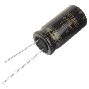 Конденсатор 4700мкФ 10В 13*26мм 105C Hitano EXR472M10B 1950мА 5000час