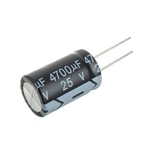 Конденсатор 4700мкФ 25В 16*25мм 105С (упаковка 2шт) Jwco KM472M1EBKJ1625EBK 1550мА 2000час