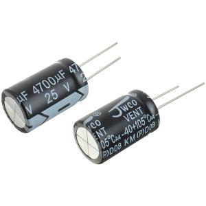 Конденсатор 4700мкФ 25В 16*25мм 105С (упаковка 4шт) Jwco KM472M1EBKJ1625EBK 1550мА 2000час