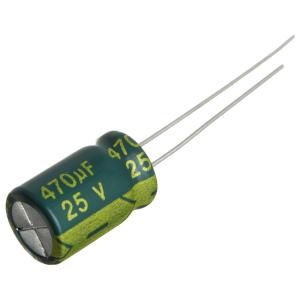 Конденсатор 470мкФ 25В 8*12мм 105С (упаковка 10шт) JWCO LF471M1EBKJ0812EGN 810мА 4000час