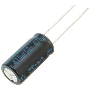 Конденсатор 470мкФ 50В 10*20мм 105С (упаковка 4шт) Jamicon JTK477M050S1GMH20L 660мА 2000час