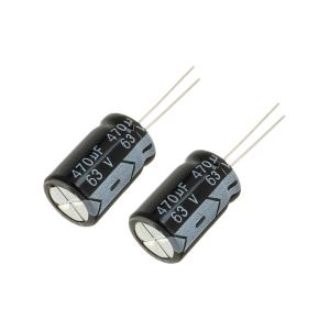 Конденсатор 470мкФ 63В 13*21мм 105С (упаковка 2шт) Jwco KM471M1JBKJ1321VBK 710мА 2000час