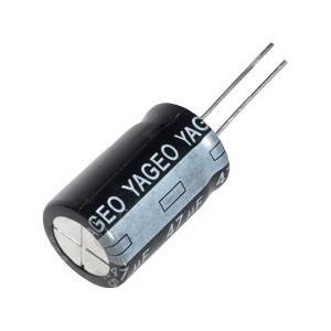Конденсатор 47мкФ 250В 16*25мм 105С Yageo SH250M0047B7F-1625 270мА 2000час
