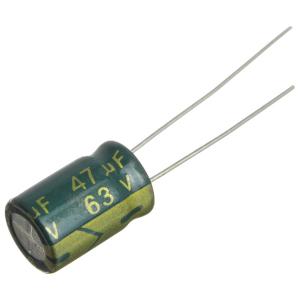 Конденсатор 47мкФ 63В 8*12мм 105С (упаковка 5шт) Jwco LF470M1JBKJ0812VBK 285мА 4000час