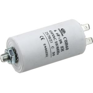 Конденсатор 6/450V 50/60Hz (5%) пускач, клеммы, болт