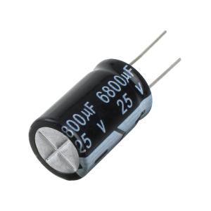 Конденсатор 6800мкФ 25В 16*25мм 105С Jwco KM682M1EBKJ1630VBK 1550мА 2000час