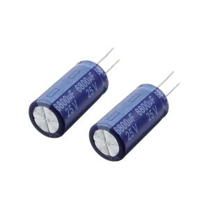 Конденсатор 6800мкФ 25В 18*36мм 85C (упаковка 2шт) Yageo SK025M6800B7F-1836 2550мА 2000час