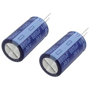 Конденсатор 6800мкФ 35В 22*40мм 85С (упаковка 2шт) Yageo SK035M6800BPF-2240 2600мА 2000час