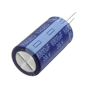 Конденсатор 6800мкФ 35В 22*40мм 85С Yageo SK035M6800BPF-2240 2600мА 2000час
