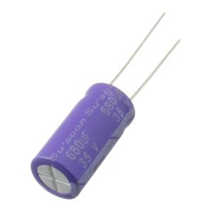 Конденсатор 680мкФ 35В 10*20мм 85С (упаковка 4шт) Suscon HX035M681G20TKKKS00R 2910мА 10000час