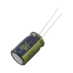 Конденсатор 680мкФ 35В 12.5*20мм 105C (упаковка 2шт) Panasonic EEUFC1V681 1655мА 5000час