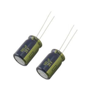 Конденсатор 680мкФ 35В 12.5*20мм 105C (упаковка 2шт) Panasonic EEUFC1V681 1655мА 5000час