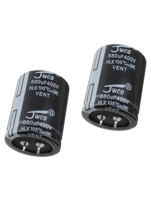 Конденсатор 680мкФ 400В 35*45мм (упаковка 2шт) JWCO HLK681M2GBKJ3545VBK Snap-in 2000час