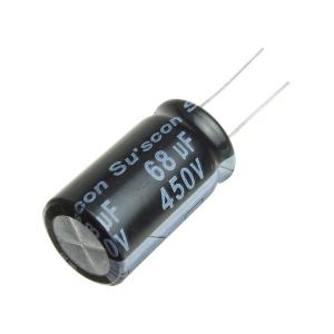 Конденсатор 68мкФ 450В 18*32мм 105С Suscon SK450M680K32PKKKS00R 585мА 2000час