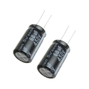 Конденсатор 68мкФ 450В 18*32мм 105С (упаковка 2шт) Suscon SK450M680K32PKKKS00R 585мА 2000час