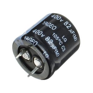 Конденсатор 82мкФ 400В 25*25мм 105C Yageo LG400M0082BPF-2525 Snap-in 500мА 2000час