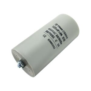 Конденсатор пусковой 120мкФ 450В 5% клеммы, болт