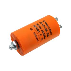 Конденсатор пусковой 25мкФ 450В 5% клеммы, болт, d40 h73