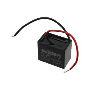 Конденсатор пусковой 4,5мкФ 450В 5% CBB-61, выводы провод