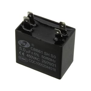 Конденсатор пусковой 5мкФ 450В 5% CBB-61 клеммы 