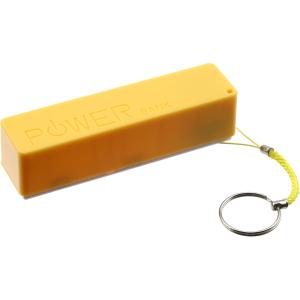 Корпус PowerBank USB(G), microUSB(G) 1А 1*18650, желтый