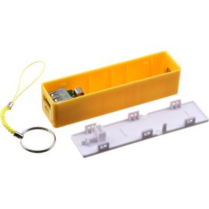 Корпус PowerBank USB(G), microUSB(G) 1А 1*18650, желтый