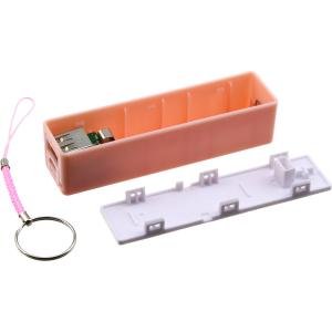 Корпус PowerBank USB(G), microUSB(G) 1А 1*18650, розовый