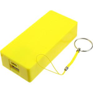 Корпус PowerBank USB(G)/microUSB(G) 1А 2*18650, желтый
