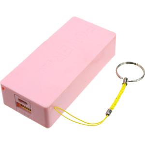 Корпус PowerBank USB(G)/microUSB(G) 1А 2*18650, розовый