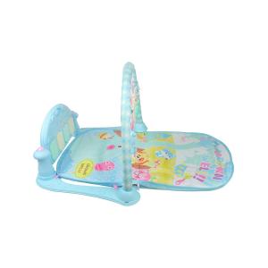 Коврик игровой развивающий с пианино голубой