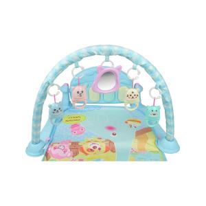 Коврик игровой развивающий с пианино голубой