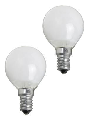 Лампа 60W E14 230V 400Лм krypton GE, опал, упаковка 2шт