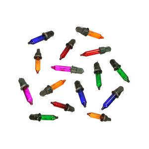 Лампа для гирлянд свеча, цветные (упаковка 100шт)