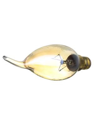 Лампа накаливания 60W E14 C35 220V Foton Decor FLAME GL, свеча на ветру, золотистая