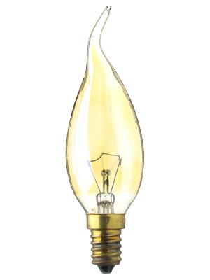 Лампа накаливания 60W E14 C35 220V Foton Decor FLAME GL, свеча на ветру, золотистая