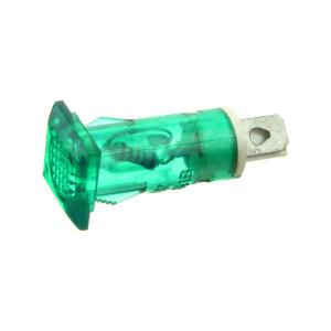 Лампа Неон 110/220 12*12мм квадратная/плоская, цвет зеленый