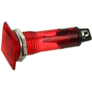 Лампа Неон 110/220 14*14мм квадратная/плоская, цвет красный