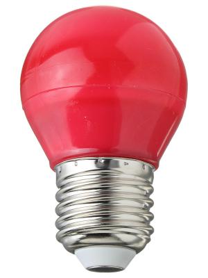 Лампа светодиодная 5W E27 G45 220V Ecola шар красный, матовый