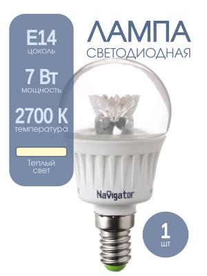 Лампа светодиодная 7Вт E14 176-264В 2700K G45 Navigator 
