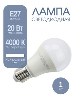 Лампа светодиодная LED-A65-VC 20Вт 230В Е27 4000К 1800Лм матовая in home
