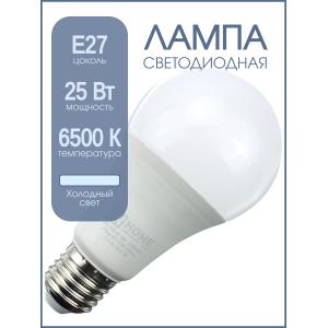 Лампа светодиодная LED-A65-VC 25Вт 230В Е27 6500К 1800Лм матовая in home 