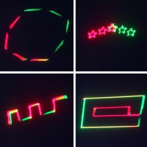 Лазерное шоу Komoloff, цвет зеленый, красный, звездопад NE070F