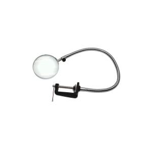 Лупа 100мм гибкая нога 6Х струбцина (Тиски)