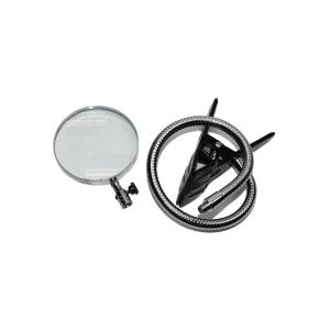 Лупа 100мм гибкая нога металл с прищепкой