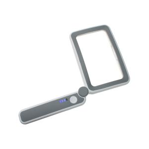 Лупа 108*63мм 4х в прямоугольной оправе, подсветка 10свд