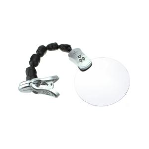 Лупа 110мм гибкая нога подсветка 2свд. прищепка