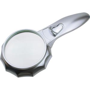 Лупа 75мм 4Х с подсв 6свд 2ААА TH600556