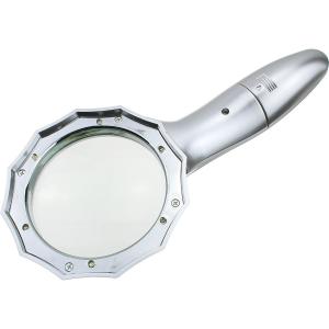 Лупа 75мм 4Х с подсв 6свд 2ААА TH600556