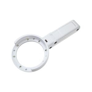 Лупа 75мм 5х, 19мм 11х, подсветка 8свд подставка складная, 3ААА/USB